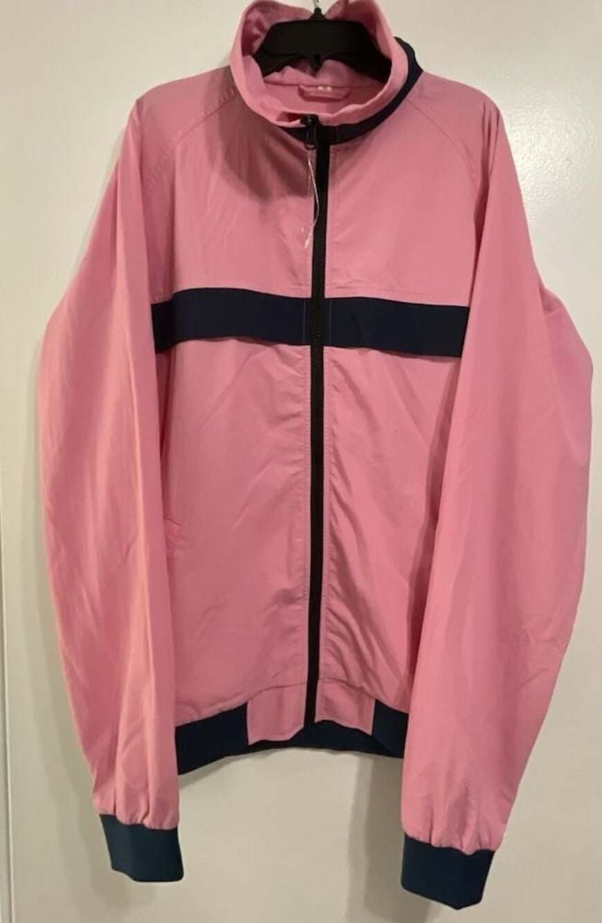 Vintage Deadstock Retro Aesthetic Pink Navy Colorblock Windbreaker Track Jacket